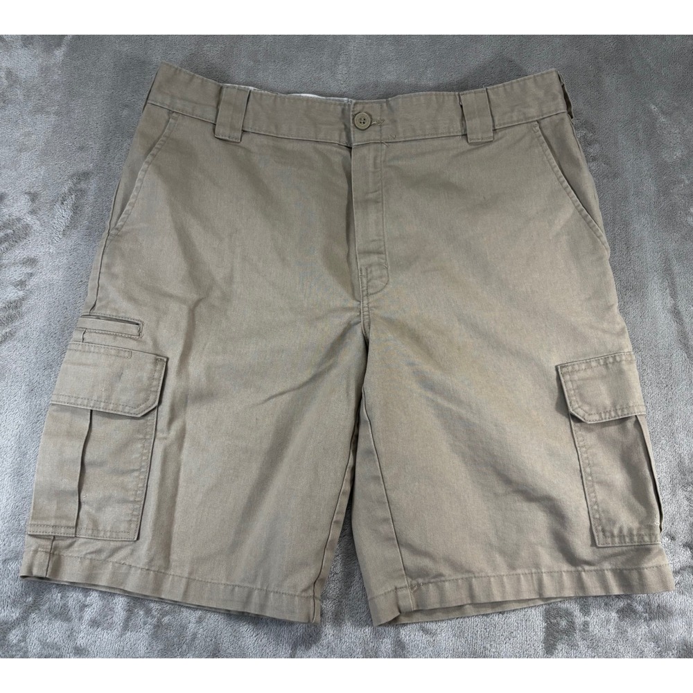 Dickies Cargo Shorts Mens 37 Khaki Excellent Flex Regular Fit Utility Workwear